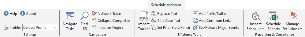 The OPDEC Schedule Addistant Ribbon